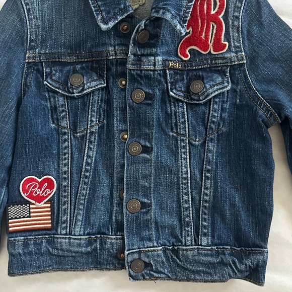 POLO by Ralph Lauren patchwork Jean Jacket SZ 3 - Picture 3 of 8